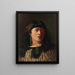 Portrait of a young Māori woman with moko - Louis John Steele — framed artwork on a wall