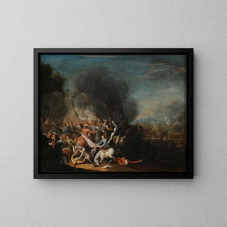 Battle - Louis Joseph Watteau — framed artwork on a wall