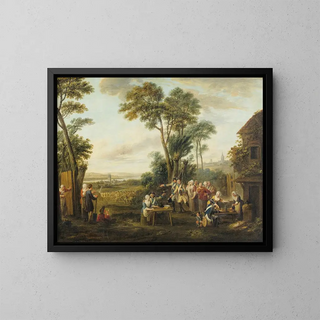 The departure of the conscripts - Louis Joseph Watteau — framed artwork on a wall