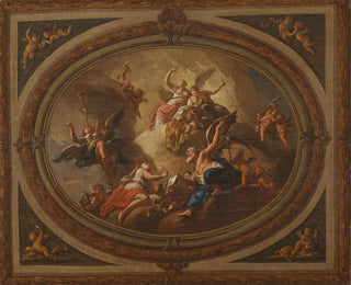 Sketch for an oval ceiling - Louis Laguerre — artwork view