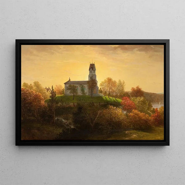 St Marys in the Highlands, Garrison, New York - Louis Lang — framed artwork on a wall
