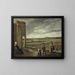 Landscape with Peasants - Louis Le Nain — framed artwork on a wall
