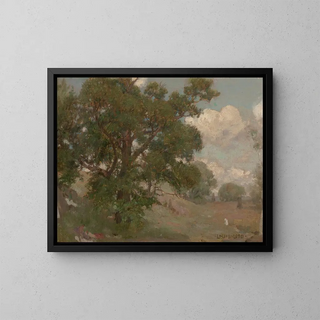 Pastoral Landscape - Louis Loeb — framed artwork on a wall