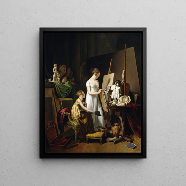 A painter's workshop - Louis Léopold Boilly — framed artwork on a wall