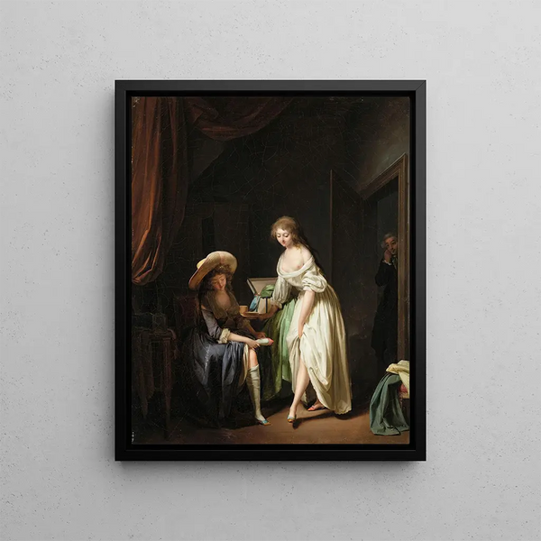 Comparison of Small Feet - Louis Léopold Boilly — framed artwork on a wall