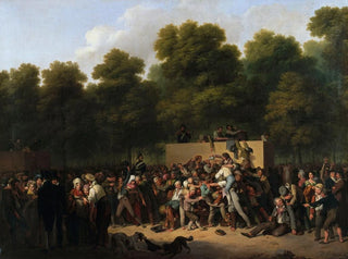 Distribution of wine and groceries at the Champs-Élysées on the occasion of the king's celebration - Louis Léopold Boilly — artwork view