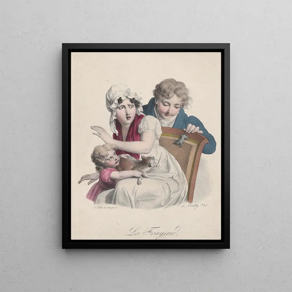 Fear - Louis Léopold Boilly — framed artwork on a wall