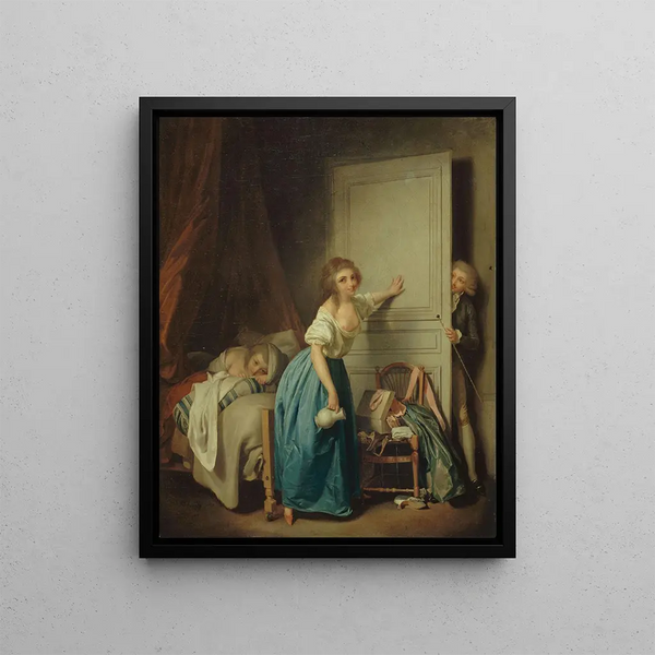 L'indiscret - Louis Léopold Boilly — framed artwork on a wall