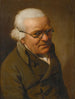 Portrait of a man with white hair in half-length wearing glasses - Louis Léopold Boilly — artwork view