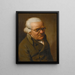 Portrait of a man with white hair in half-length wearing glasses - Louis Léopold Boilly — framed artwork on a wall