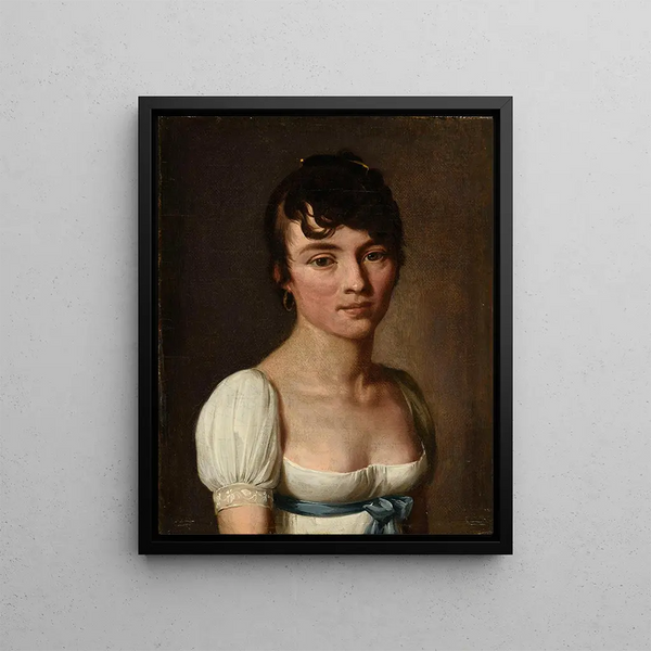 Portrait of an anonymous woman - Louis Léopold Boilly — framed artwork on a wall