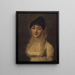 Portrait of a woman in a white dress - Louis Léopold Boilly — framed artwork on a wall