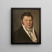 Portrait of a man in a black jacket - Louis Léopold Boilly — framed artwork on a wall