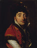 Portrait painting of an actor in a red fur-lined jacket - Louis Léopold Boilly — artwork view