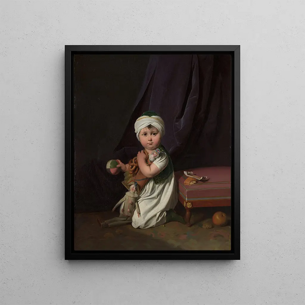 Portrait of a Boy - Louis Léopold Boilly — framed artwork on a wall