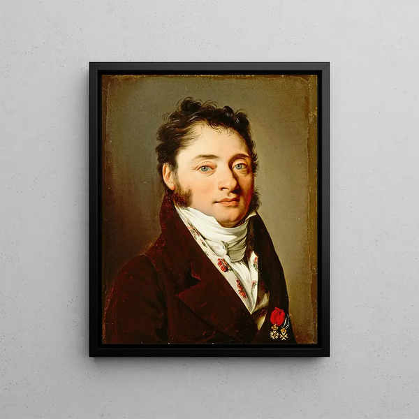 Portrait of a gentleman - Louis Léopold Boilly — framed artwork on a wall