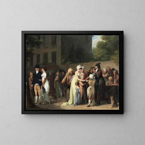 The card player on the boulevard - Louis Léopold Boilly — framed artwork on a wall
