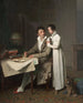 La leçon de géographie Portrait de Monsieur Gaudry et de sa fille - Louis Léopold Boilly — artwork view