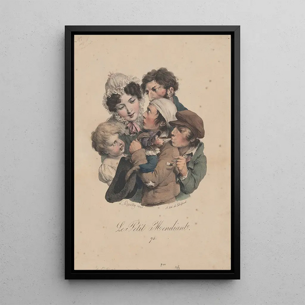 The Little Beggar - Louis Léopold Boilly — framed artwork on a wall