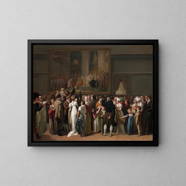 The Public View of David's Coronation at the Louvre - Louis Léopold Boilly — framed artwork on a wall