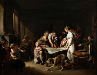 The reading of the bulletin of the Grand Army - Louis Léopold Boilly — artwork view