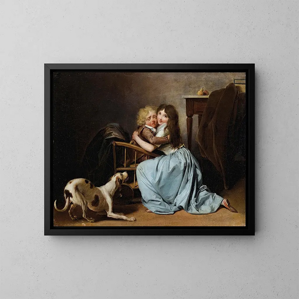 La peur infondée - Louis Léopold Boilly — framed artwork on a wall