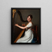 The young harpist - Louis Léopold Boilly — framed artwork on a wall