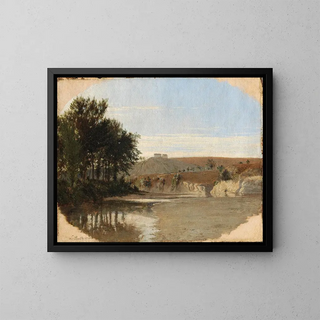 View of a Lake - Louis Léopold Boilly — framed artwork on a wall