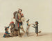 La pièce curieuse: un dresseur d'animaux avec des chiens dansants, un ours et un singe - Louis Léopold Boilly — artwork view