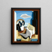 Composition, l'Oiseau - Louis Marcoussis — framed artwork on a wall