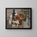 Knife, bottle and Breton bread - Louis Marcoussis — framed artwork on a wall