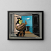 Interior with Balcony - Louis Marcoussis — framed artwork on a wall
