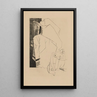 La Synagogue - Louis Marcoussis — framed artwork on a wall