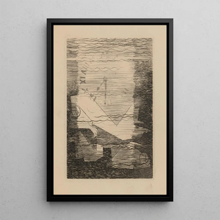 The Mirabeau Bridge - Louis Marcoussis — framed artwork on a wall