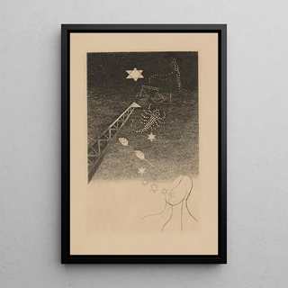 Les Fiançailles - Louis Marcoussis — framed artwork on a wall