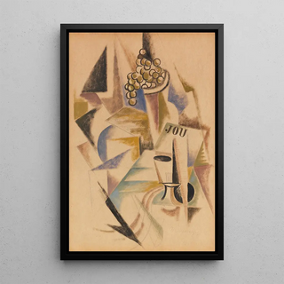 Still Life with Fruits - Louis Marcoussis — framed artwork on a wall