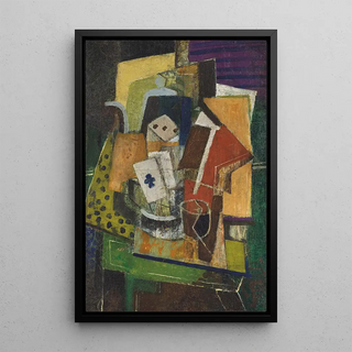 Nature morte As de Trèfle - Louis Marcoussis — framed artwork on a wall