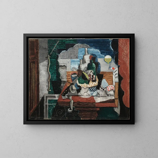 Café de nuit - Louis Marcoussis — framed artwork on a wall