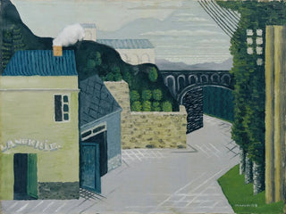 City with Viaduct - Louis Marcoussis — artwork view