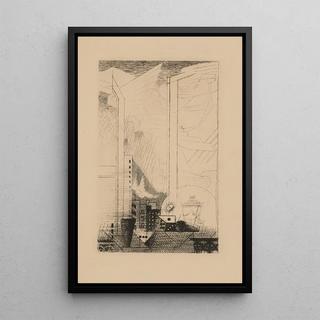 An Evening - Louis Marcoussis — framed artwork on a wall