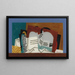 Glass and Violin - Louis Marcoussis — framed artwork on a wall
