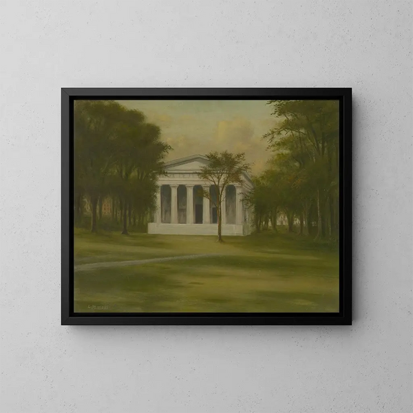 L'Ancien État de la Maison sur le Green de New Haven - Louis Martin Wool — framed artwork on a wall