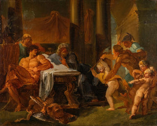 Hercules and Theseus in King Pittheus's palace - Louis Masreliez — artwork view
