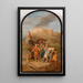 Saint Louis buries the lepers at Damietta - Louis Matout — framed artwork on a wall
