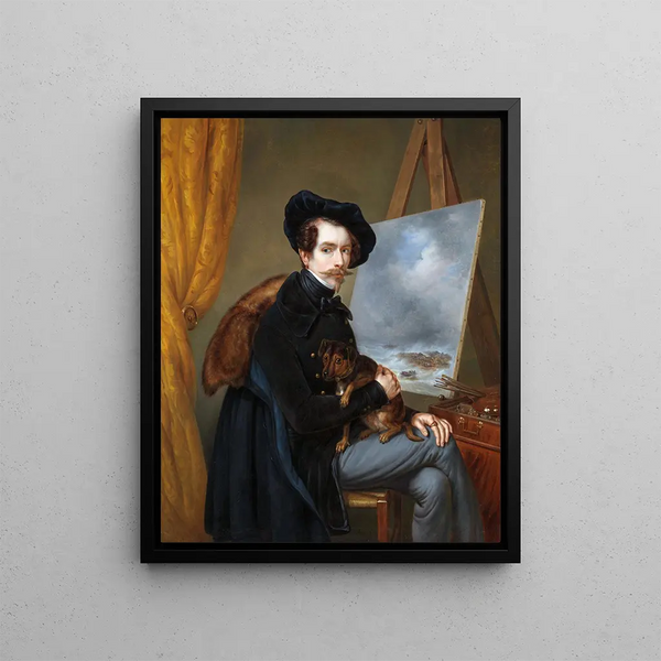 Self-portrait - Louis Meijer — framed artwork on a wall