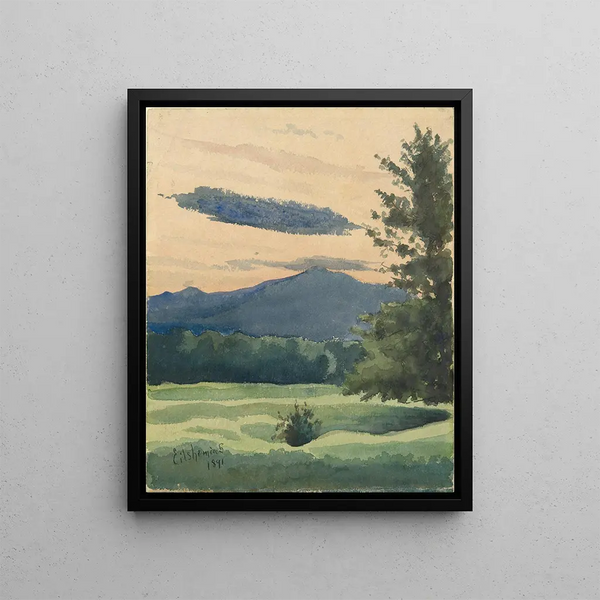 Prairie verte - Louis Michel Eilshemius — framed artwork on a wall