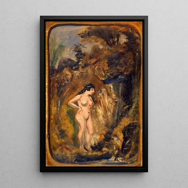 Nude in the forest (1) - Louis Michel Eilshemius — framed artwork on a wall