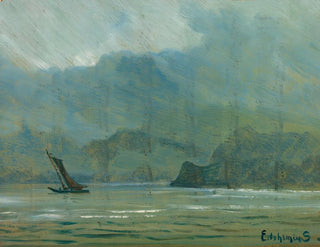 Pale Blue Landscape Painting - Louis Michel Eilshemius — artwork view