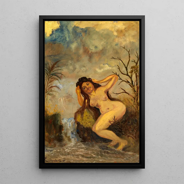 Portrait of Rose Marie - Louis Michel Eilshemius — framed artwork on a wall