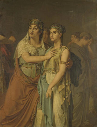 Louis Moritz - De actrices Joanna Cornelia ZiesenisWattier 17621827 en Geertruida Jacoba GrevelinkHilverdink 17861827 in Iphigenia 1674 van Jean Racine 163999.webp